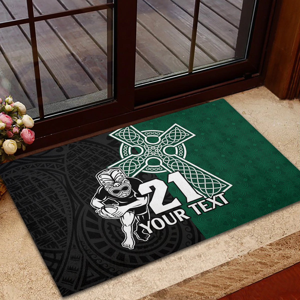 custom-new-zealand-ireland-rugby-rubber-doormat-warrior-black-fern-and-shamrocks-world-cup-2023