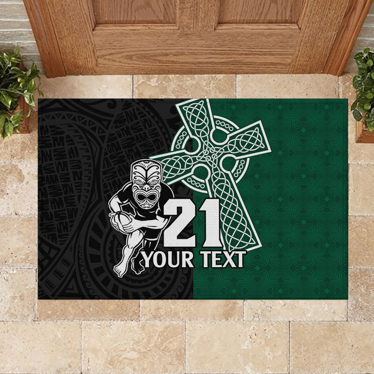 custom-new-zealand-ireland-rugby-rubber-doormat-warrior-black-fern-and-shamrocks-world-cup-2023