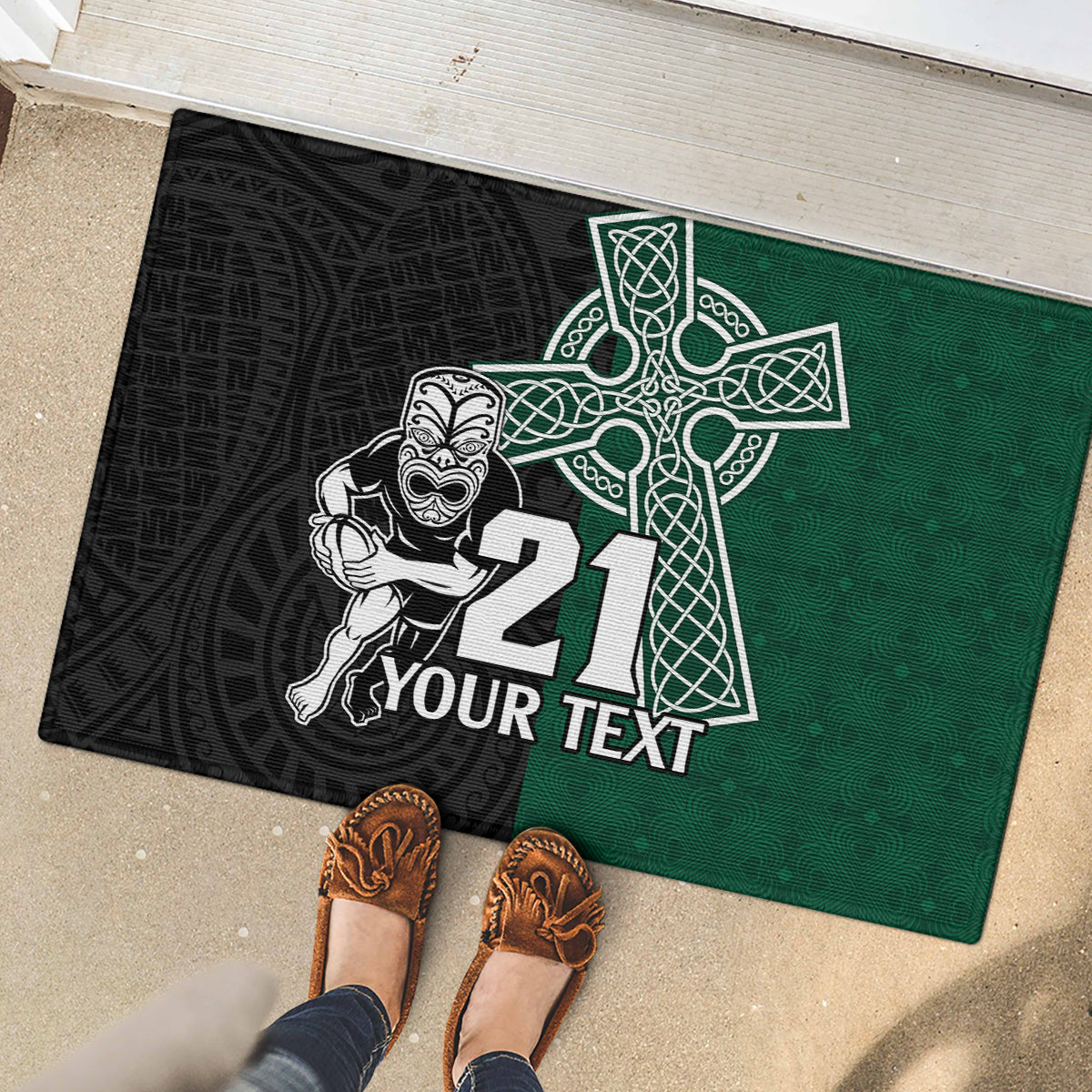 custom-new-zealand-ireland-rugby-rubber-doormat-warrior-black-fern-and-shamrocks-world-cup-2023
