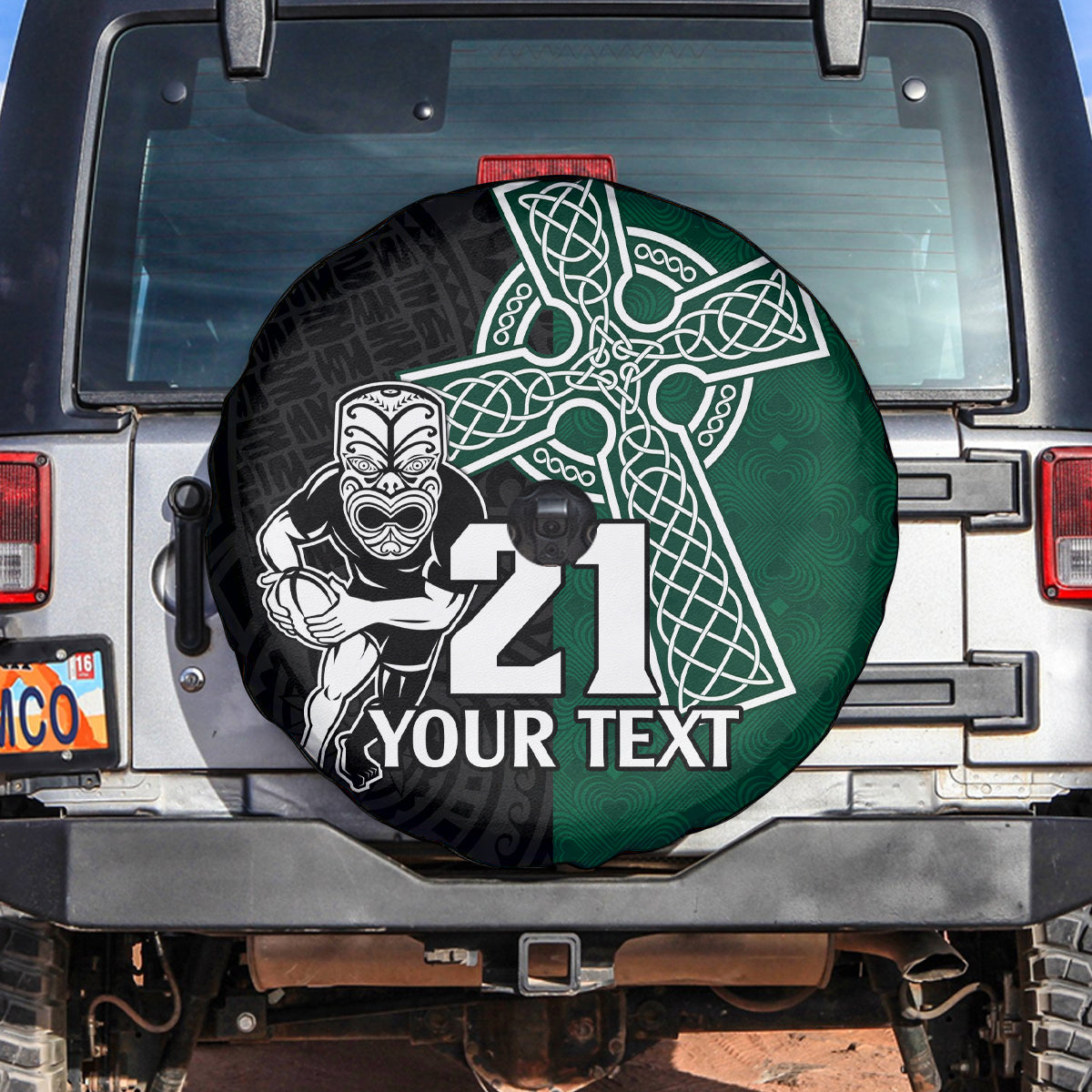 custom-new-zealand-ireland-rugby-spare-tire-cover-warrior-black-fern-and-shamrocks-world-cup-2023