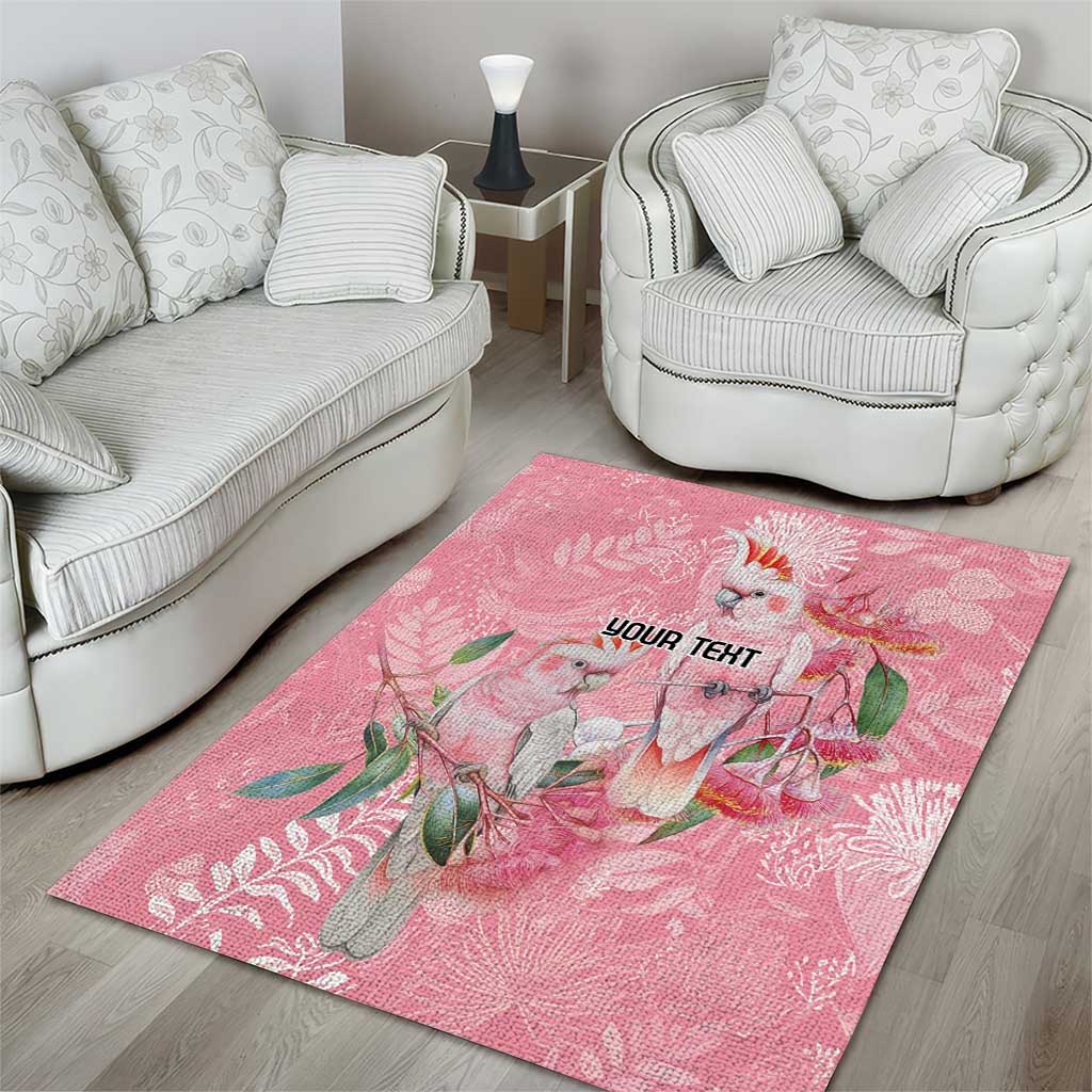 Personalised Galah Cockatoo Eucalyptus Flowers Area Rug Australian Breast Cancer Spirit - Vibe Hoodie