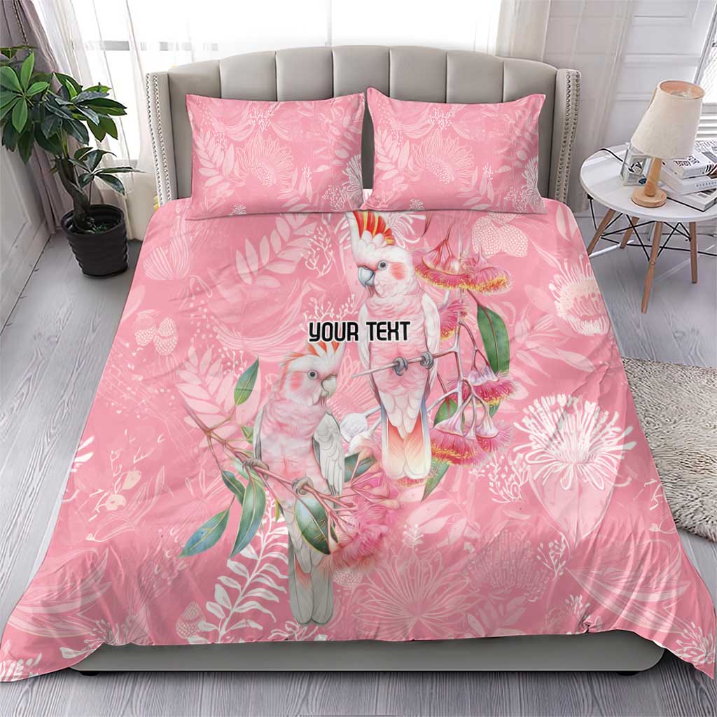 Personalised Galah Cockatoo Eucalyptus Flowers Bedding Set Australian Breast Cancer Spirit - Vibe Hoodie