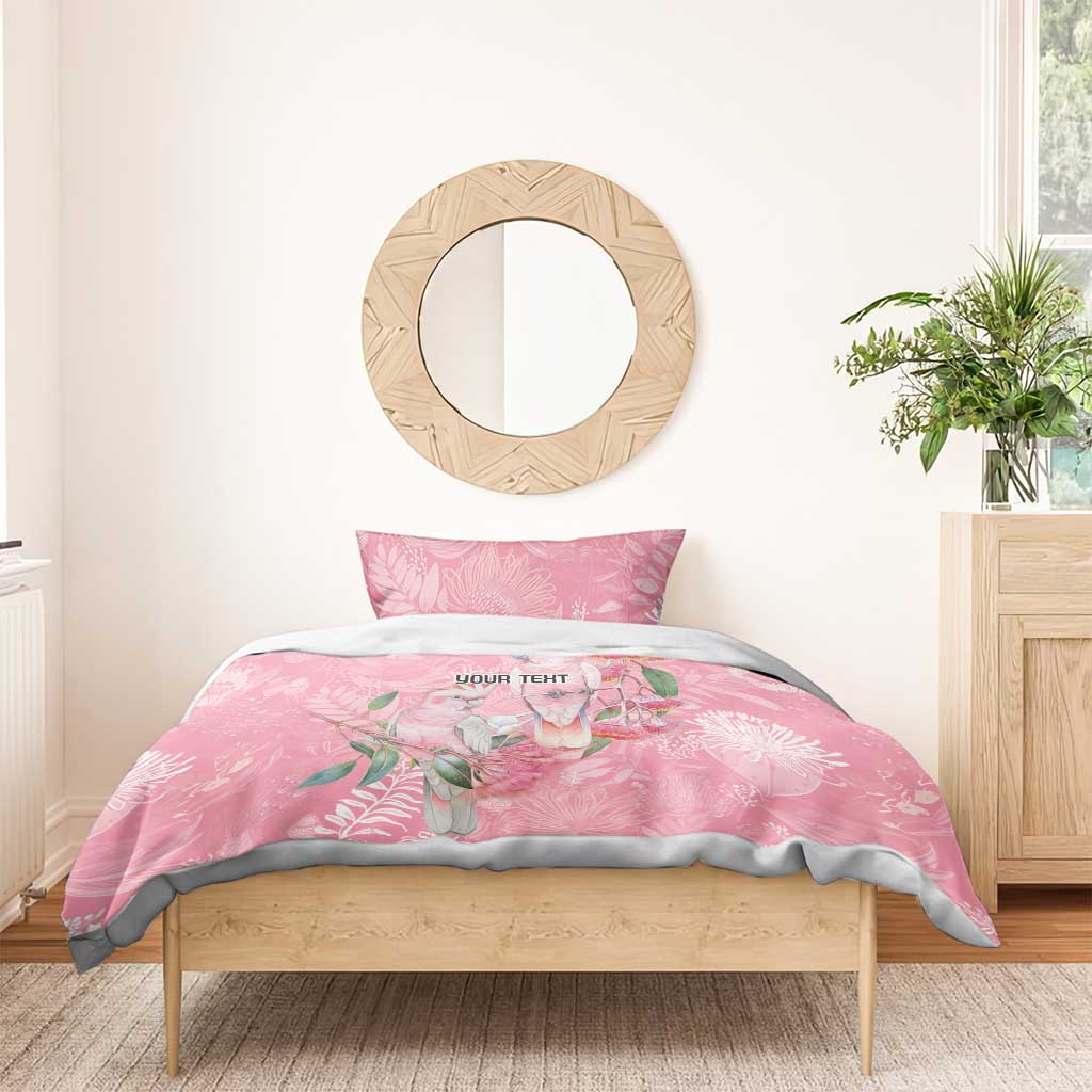 Personalised Galah Cockatoo Eucalyptus Flowers Bedding Set Australian Breast Cancer Spirit - Vibe Hoodie