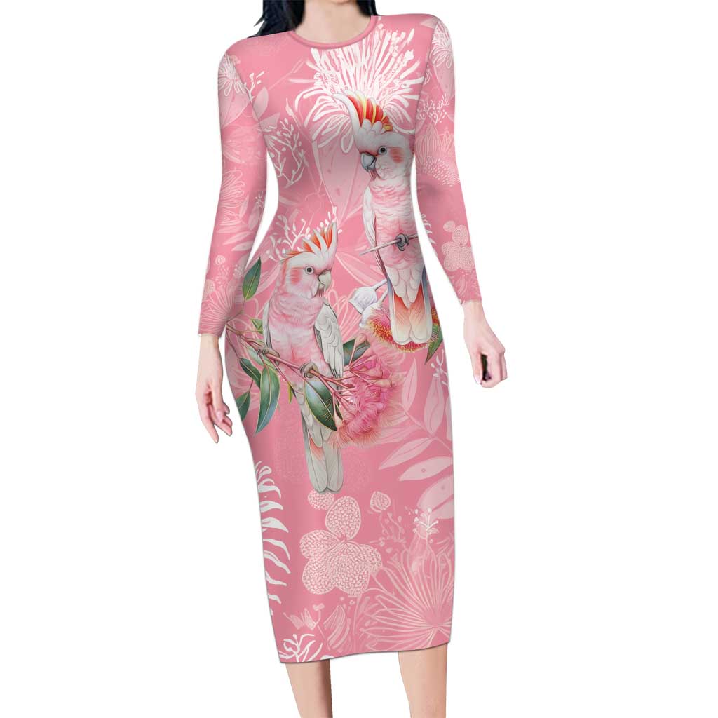 Personalised Galah Cockatoo Eucalyptus Flowers Family Matching Long Sleeve Bodycon Dress and Hawaiian Shirt Australian Breast Cancer Spirit - Vibe Hoodie