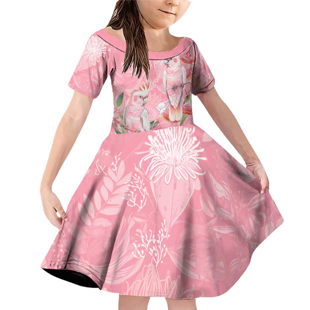 Personalised Galah Cockatoo Eucalyptus Flowers Family Matching Off Shoulder Short Dress and Hawaiian Shirt Australian Breast Cancer Spirit - Vibe Hoodie