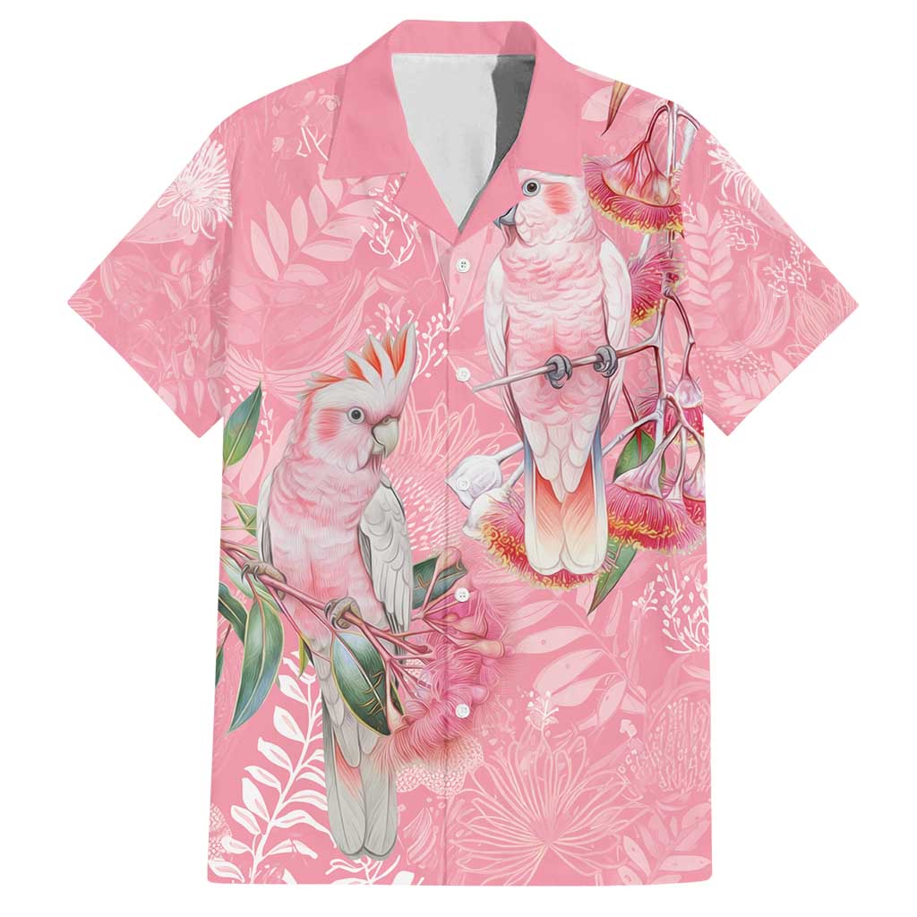 Personalised Galah Cockatoo Eucalyptus Flowers Family Matching Off Shoulder Short Dress and Hawaiian Shirt Australian Breast Cancer Spirit - Vibe Hoodie