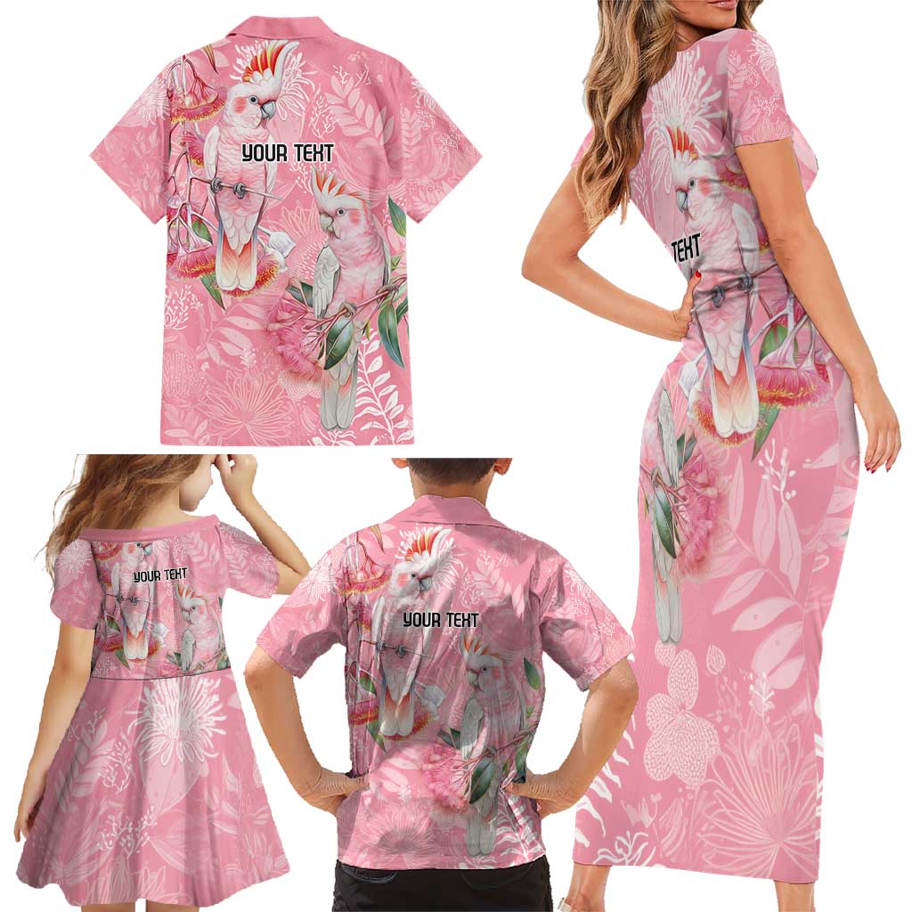 Personalised Galah Cockatoo Eucalyptus Flowers Family Matching Short Sleeve Bodycon Dress and Hawaiian Shirt Australian Breast Cancer Spirit - Vibe Hoodie
