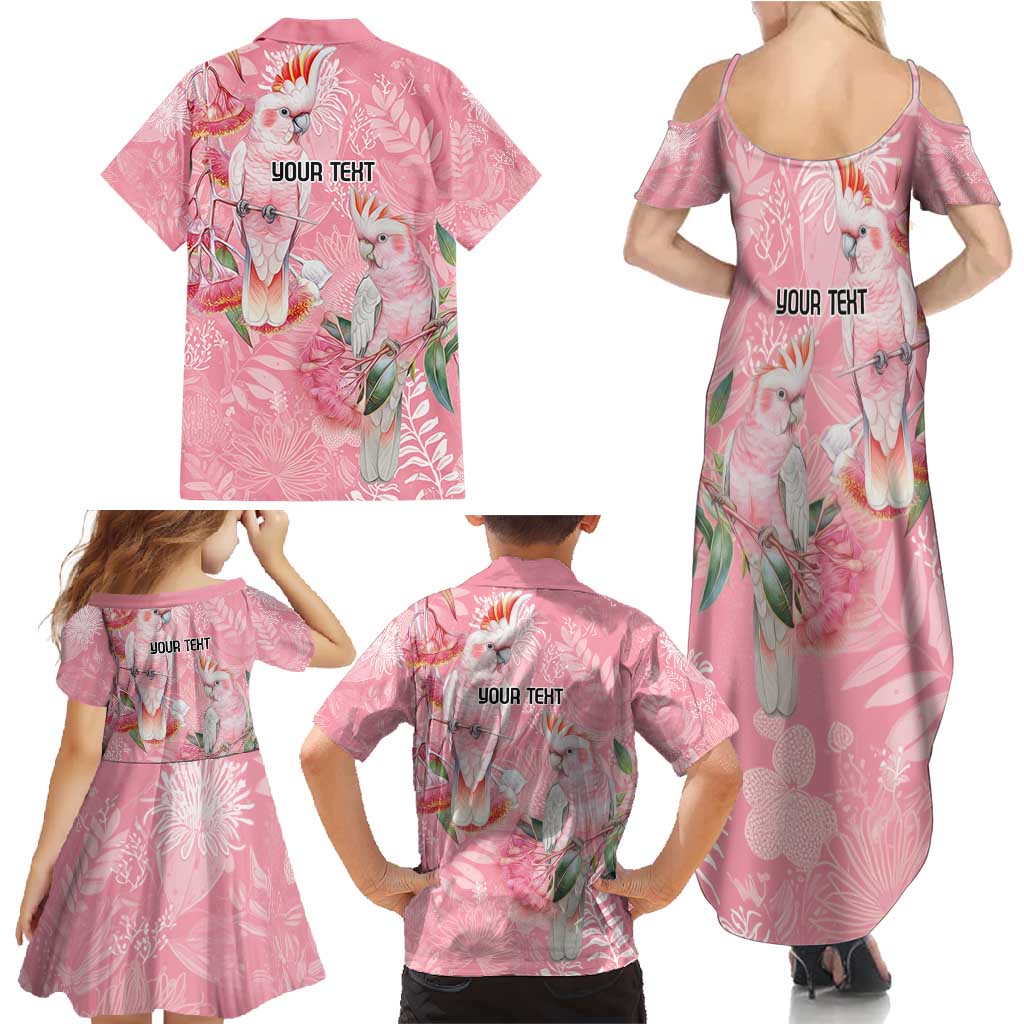 Personalised Galah Cockatoo Eucalyptus Flowers Family Matching Summer Maxi Dress and Hawaiian Shirt Australian Breast Cancer Spirit - Vibe Hoodie