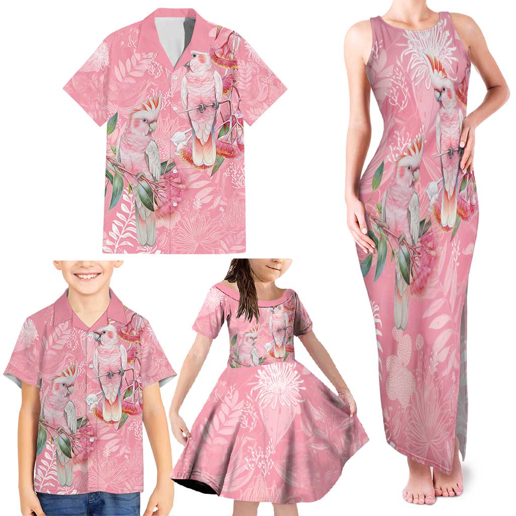 Personalised Galah Cockatoo Eucalyptus Flowers Family Matching Tank Maxi Dress and Hawaiian Shirt Australian Breast Cancer Spirit - Vibe Hoodie
