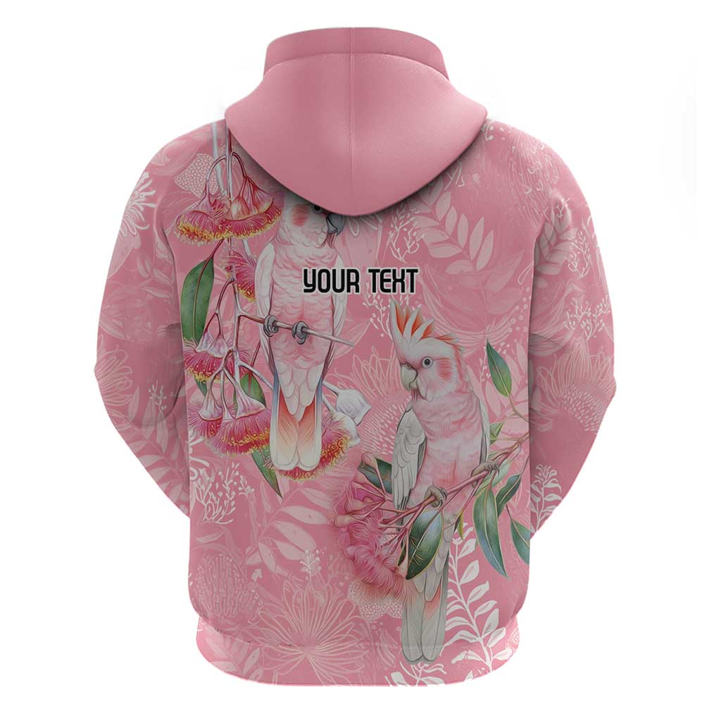 Personalised Galah Cockatoo Eucalyptus Flowers Hoodie Australian Breast Cancer Spirit - Vibe Hoodie