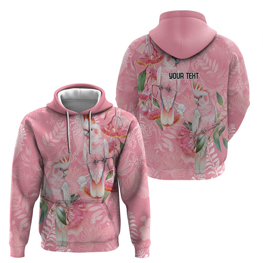 Personalised Galah Cockatoo Eucalyptus Flowers Hoodie Australian Breast Cancer Spirit - Vibe Hoodie
