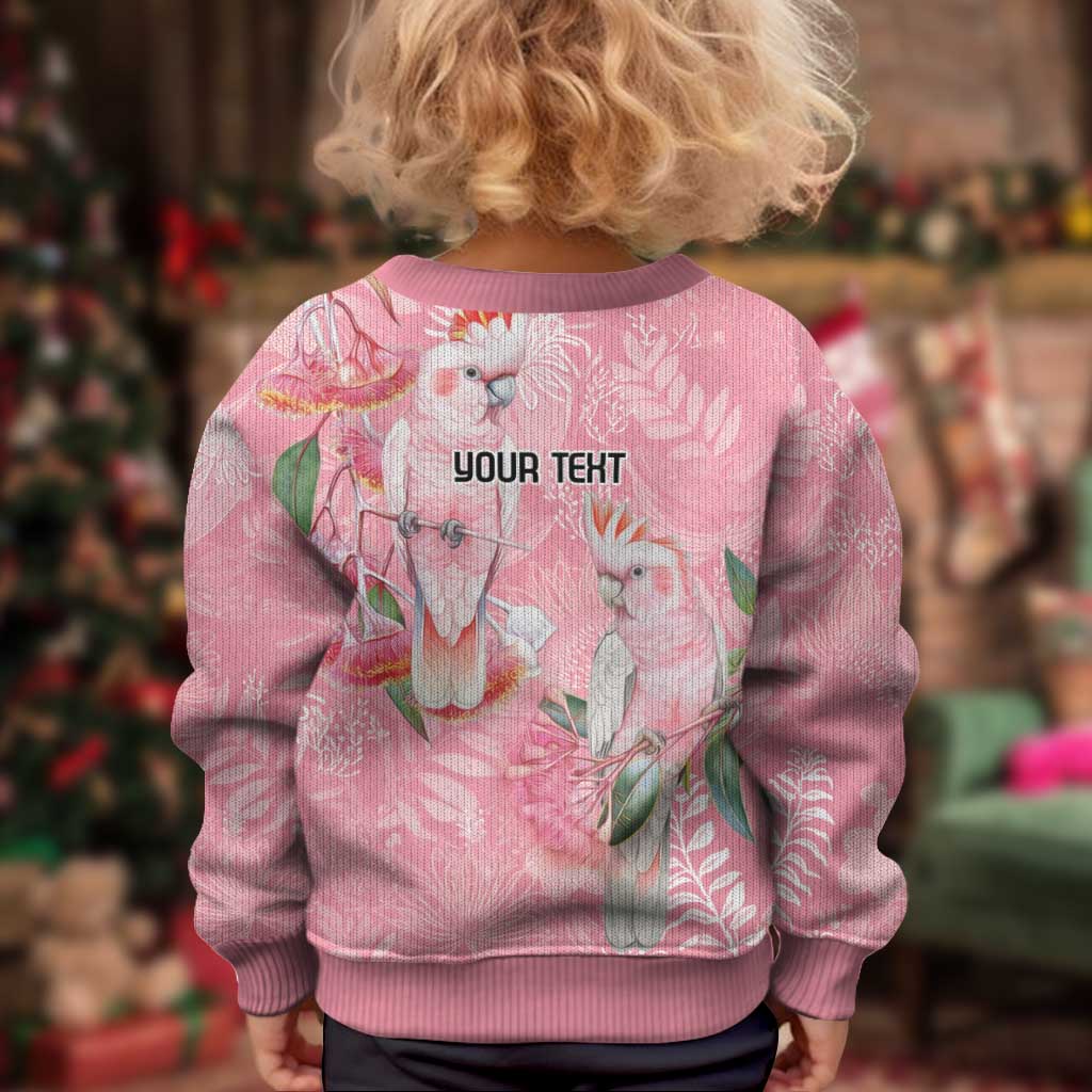 Personalised Galah Cockatoo Eucalyptus Flowers Kid Ugly Christmas Sweater Australian Breast Cancer Spirit - Vibe Hoodie