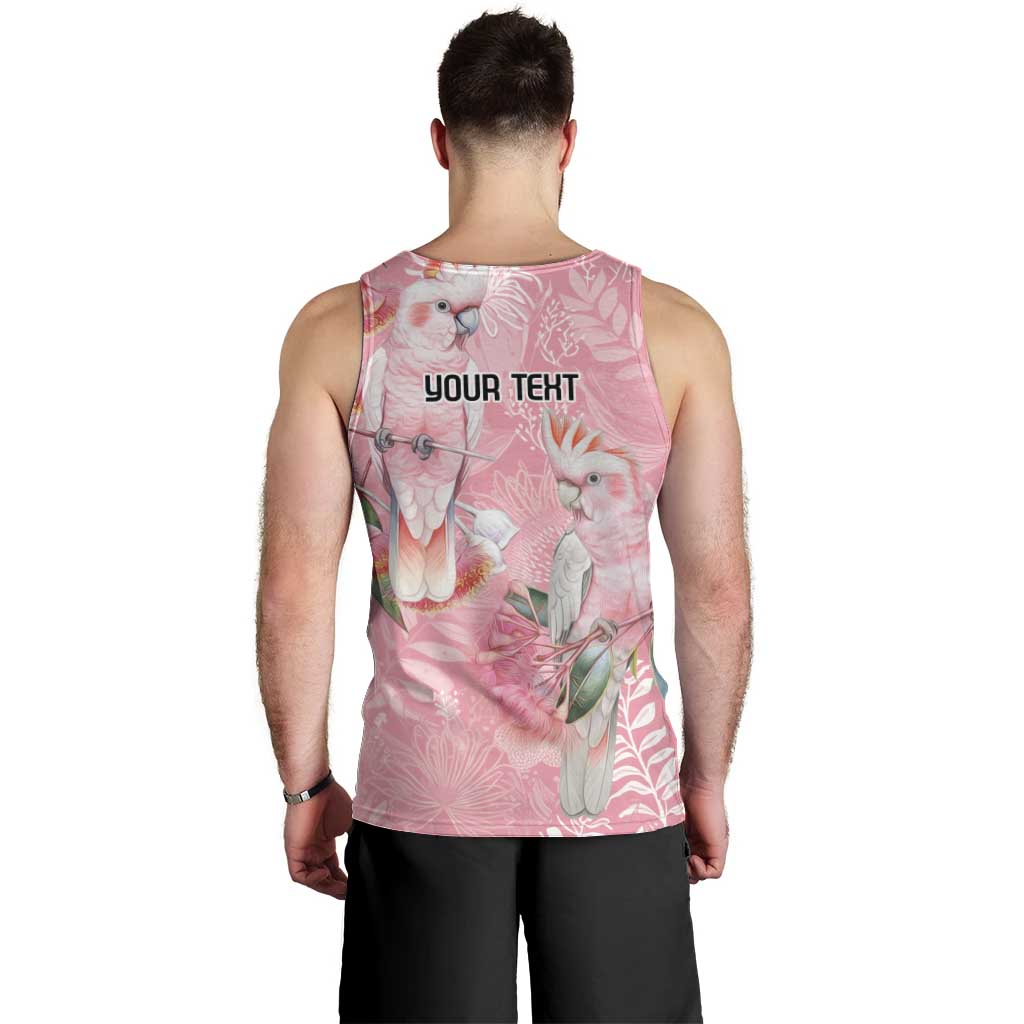 Personalised Galah Cockatoo Eucalyptus Flowers Men Tank Top Australian Breast Cancer Spirit - Vibe Hoodie