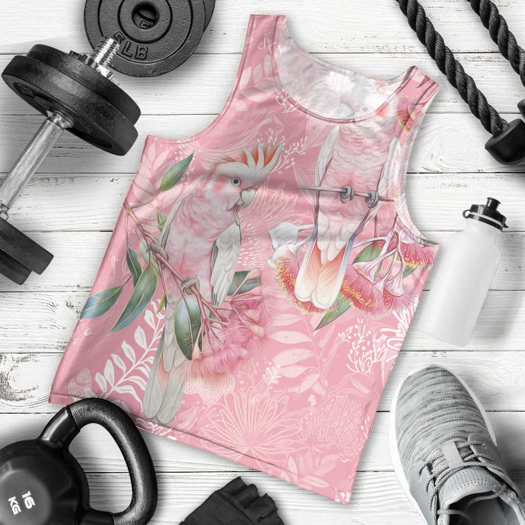 Personalised Galah Cockatoo Eucalyptus Flowers Men Tank Top Australian Breast Cancer Spirit - Vibe Hoodie