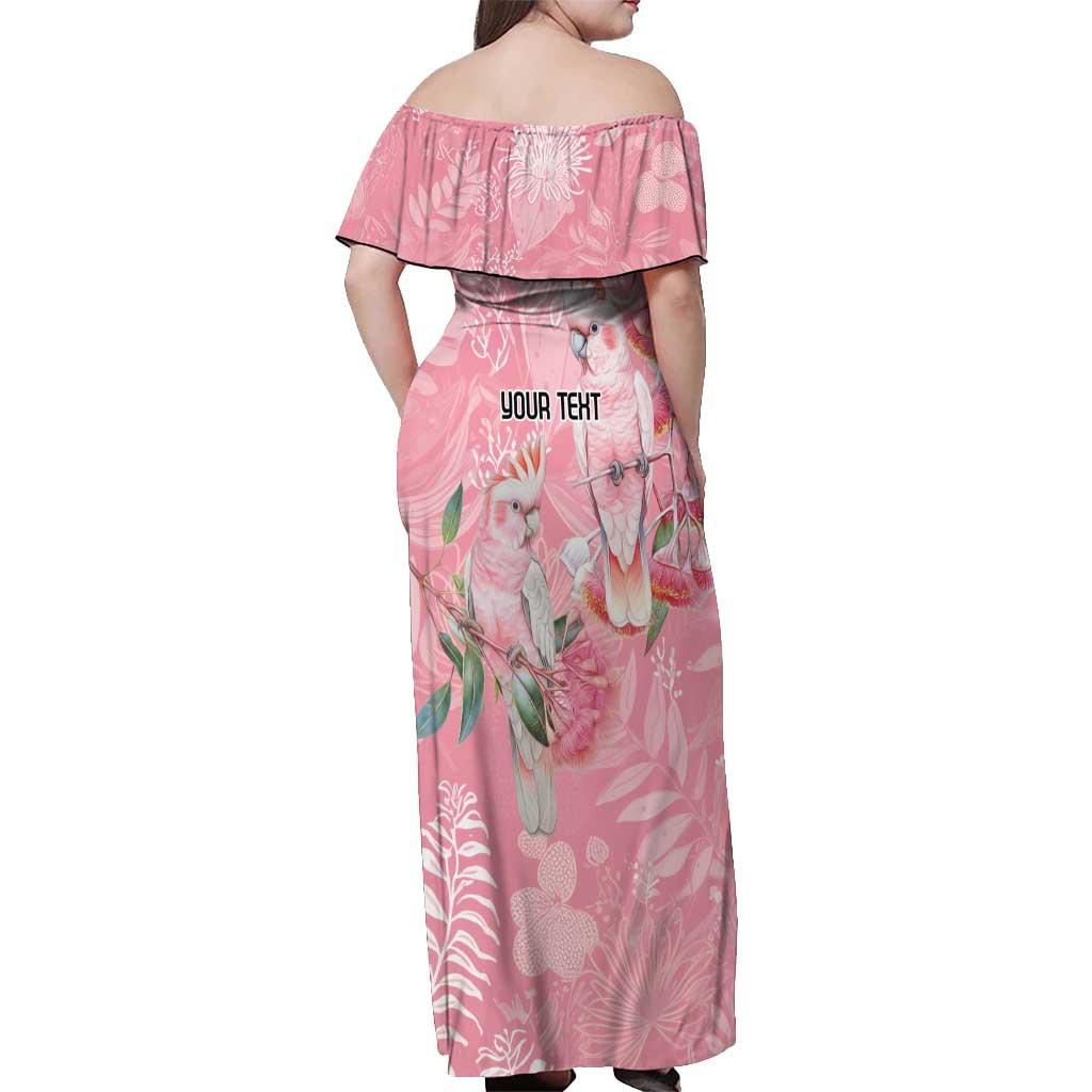 Personalised Galah Cockatoo Eucalyptus Flowers Off Shoulder Maxi Dress Australian Breast Cancer Spirit - Vibe Hoodie