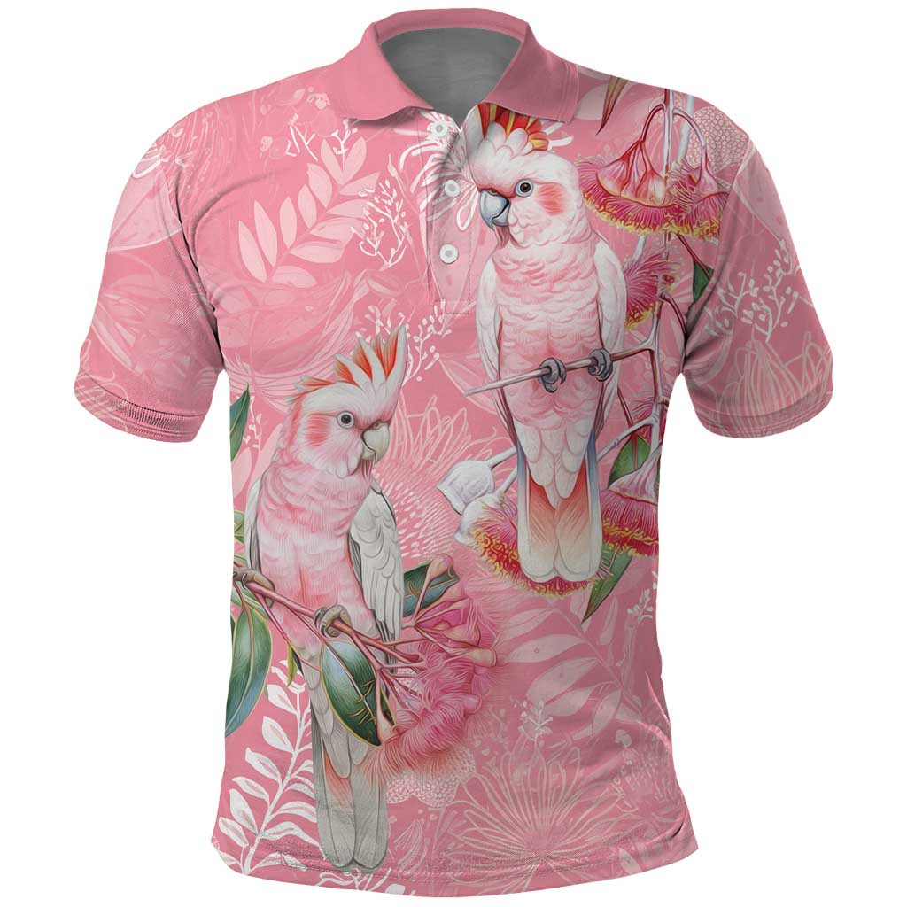 Personalised Galah Cockatoo Eucalyptus Flowers Polo Shirt Australian Breast Cancer Spirit - Vibe Hoodie