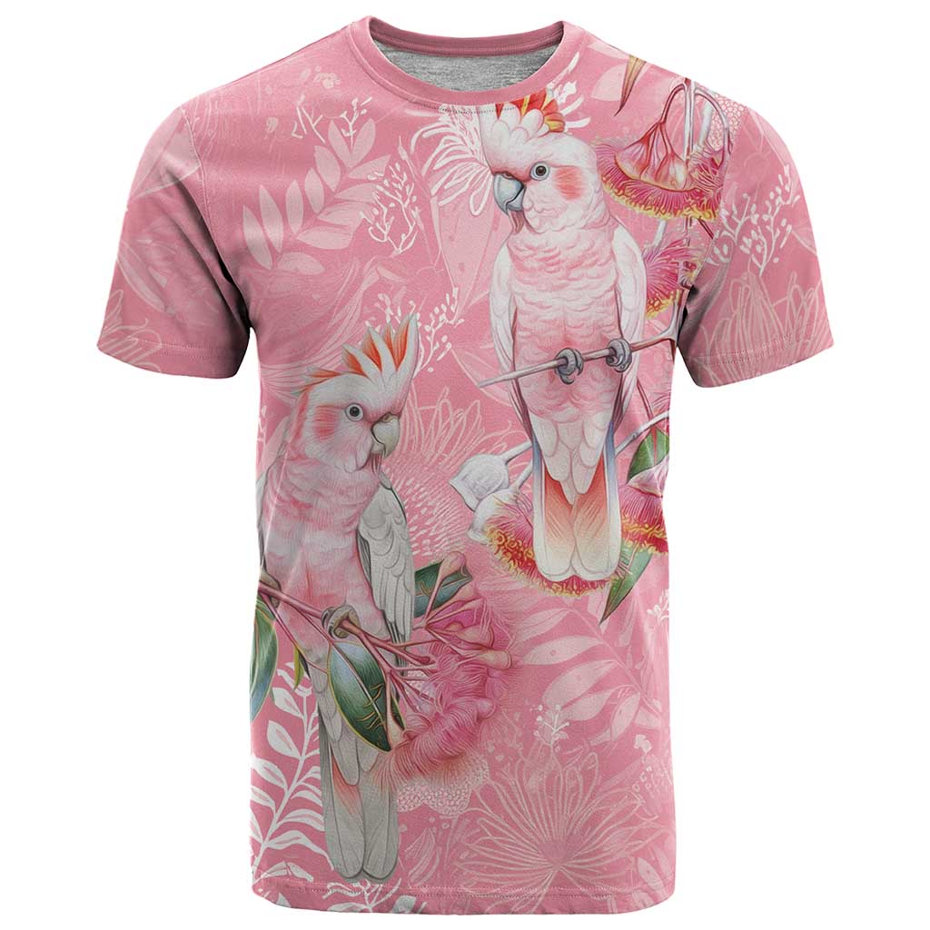 Personalised Galah Cockatoo Eucalyptus Flowers T Shirt Australian Breast Cancer Spirit - Vibe Hoodie