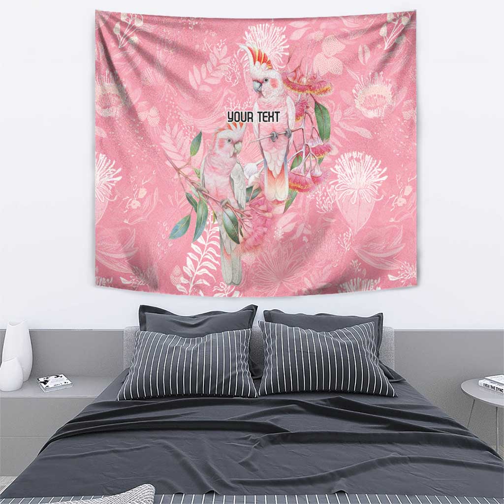 Personalised Galah Cockatoo Eucalyptus Flowers Tapestry Australian Breast Cancer Spirit - Vibe Hoodie