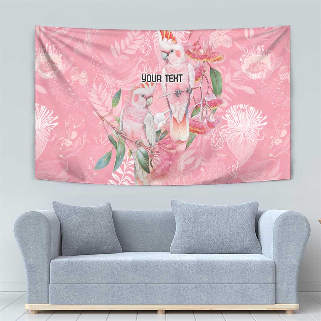 Personalised Galah Cockatoo Eucalyptus Flowers Tapestry Australian Breast Cancer Spirit - Vibe Hoodie