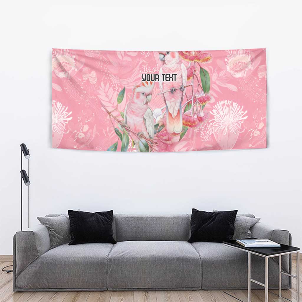 Personalised Galah Cockatoo Eucalyptus Flowers Tapestry Australian Breast Cancer Spirit - Vibe Hoodie
