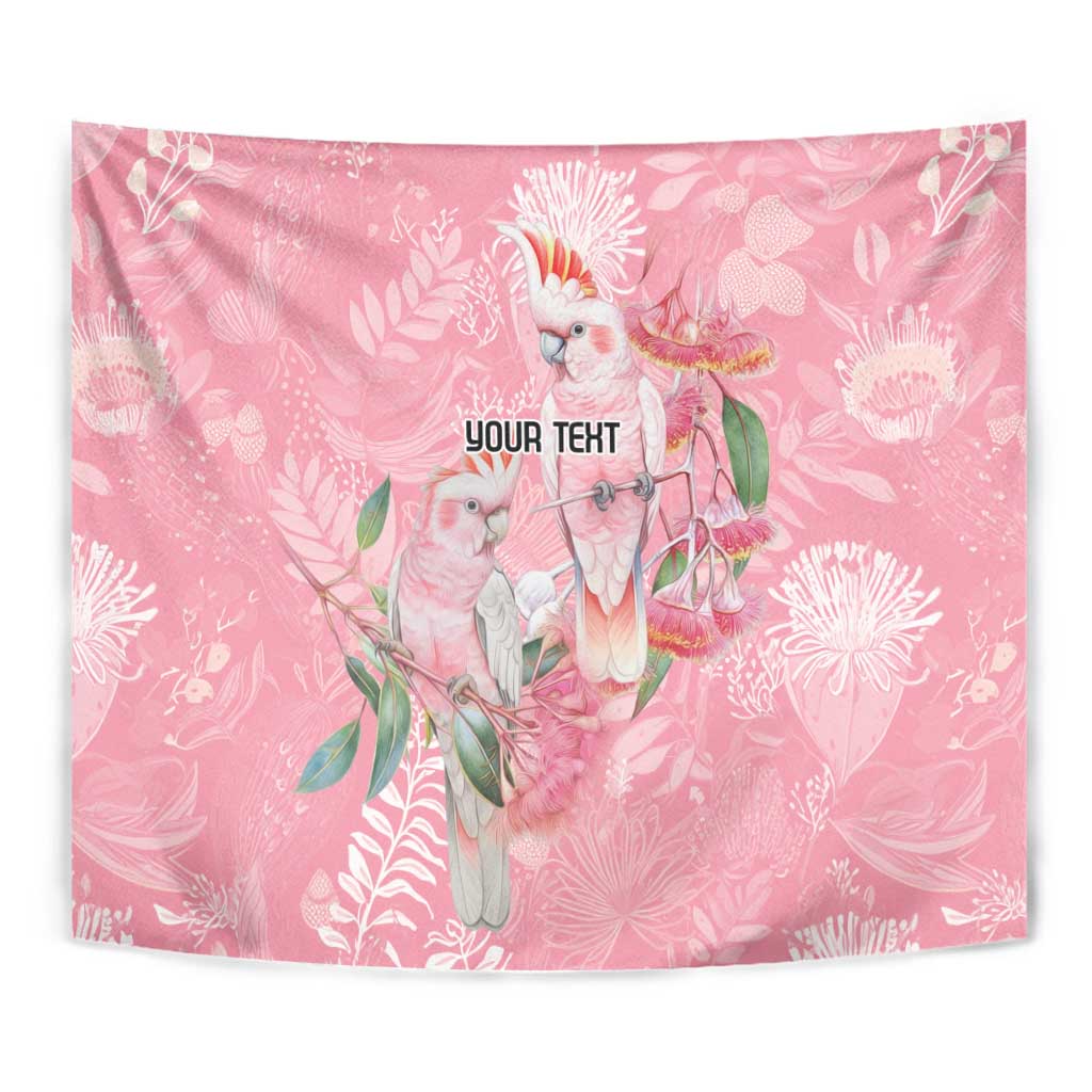 Personalised Galah Cockatoo Eucalyptus Flowers Tapestry Australian Breast Cancer Spirit - Vibe Hoodie
