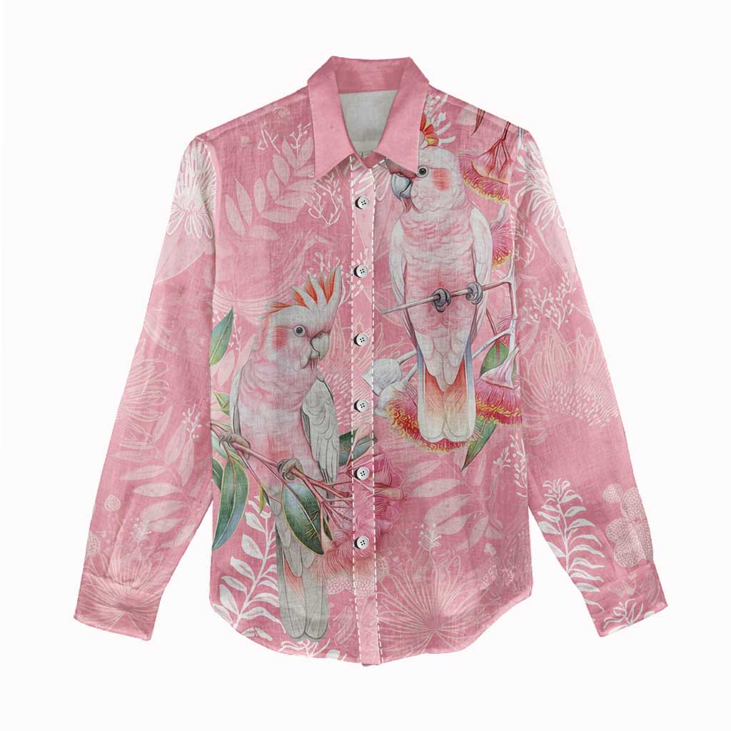 Personalised Galah Cockatoo Eucalyptus Flowers Women Casual Shirt Australian Breast Cancer Spirit - Vibe Hoodie