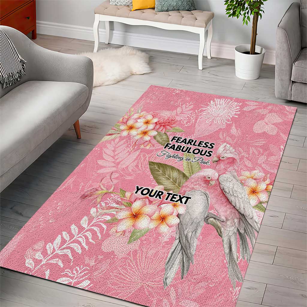 Personalised Galah Cockatoo Fighting in Pink Area Rug Australian Breast Cancer Spirit - Vibe Hoodie