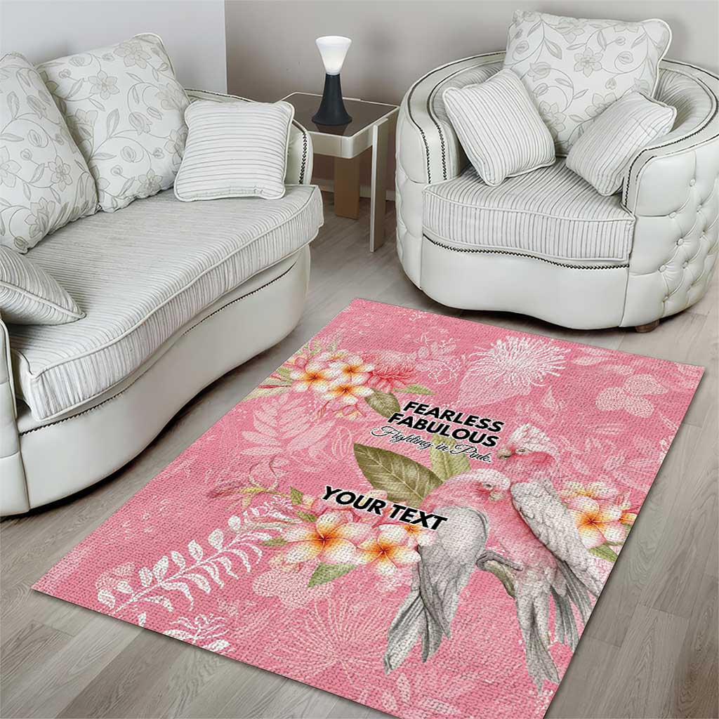 Personalised Galah Cockatoo Fighting in Pink Area Rug Australian Breast Cancer Spirit - Vibe Hoodie