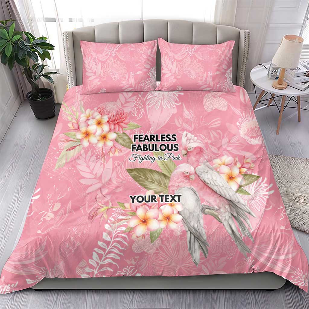 Personalised Galah Cockatoo Fighting in Pink Bedding Set Australian Breast Cancer Spirit - Vibe Hoodie