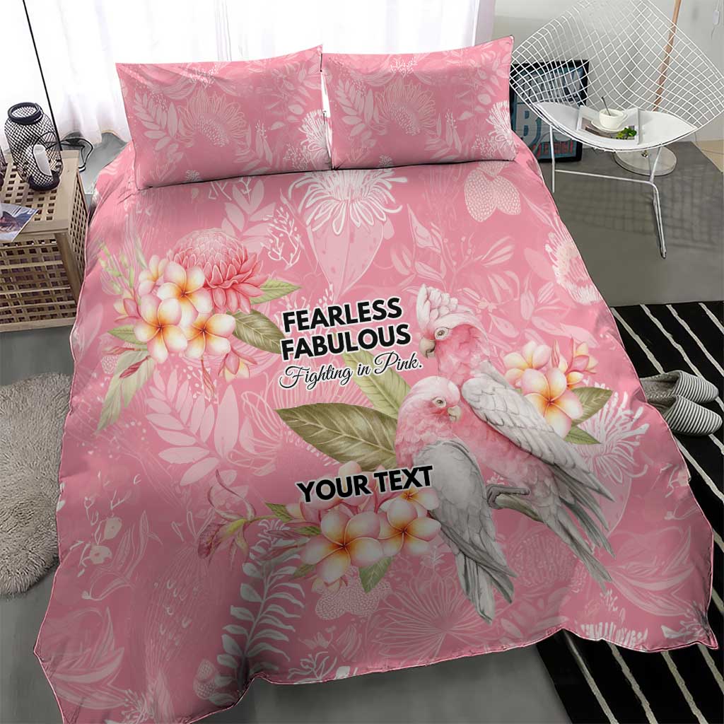 Personalised Galah Cockatoo Fighting in Pink Bedding Set Australian Breast Cancer Spirit - Vibe Hoodie