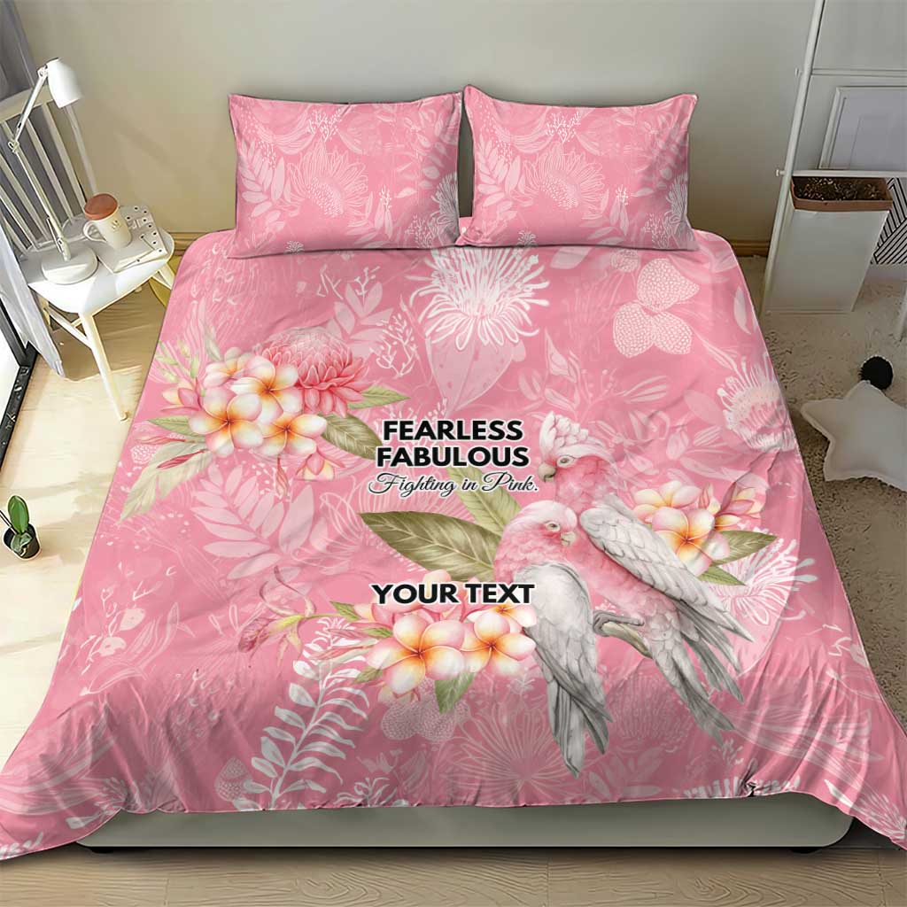 Personalised Galah Cockatoo Fighting in Pink Bedding Set Australian Breast Cancer Spirit - Vibe Hoodie