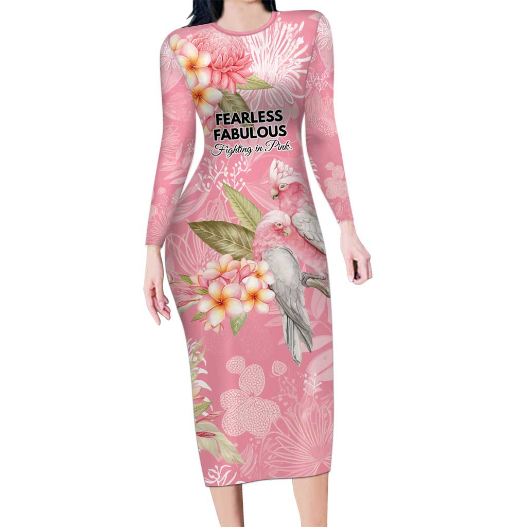Personalised Galah Cockatoo Fighting in Pink Family Matching Long Sleeve Bodycon Dress and Hawaiian Shirt Australian Breast Cancer Spirit - Vibe Hoodie