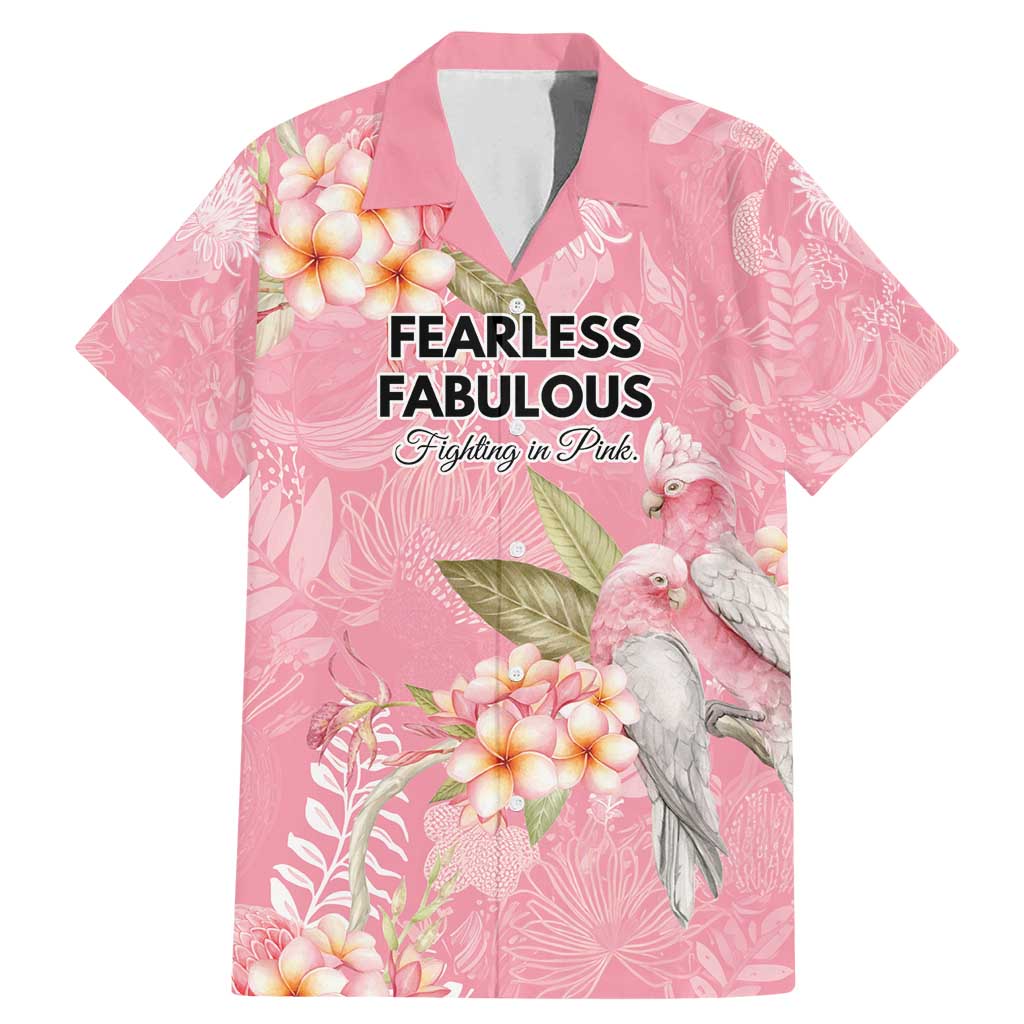 Personalised Galah Cockatoo Fighting in Pink Family Matching Mermaid Dress and Hawaiian Shirt Australian Breast Cancer Spirit - Vibe Hoodie