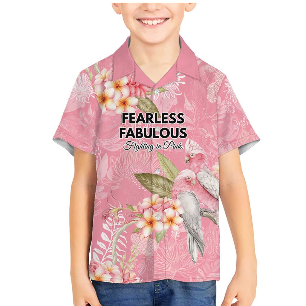 Personalised Galah Cockatoo Fighting in Pink Family Matching Mermaid Dress and Hawaiian Shirt Australian Breast Cancer Spirit - Vibe Hoodie