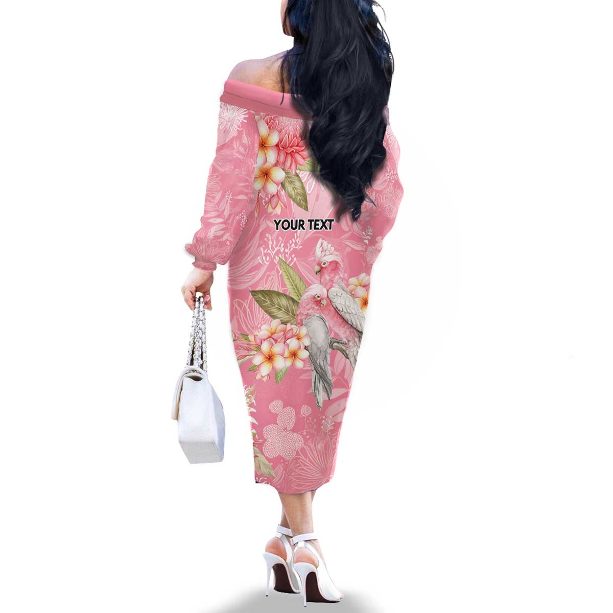 Personalised Galah Cockatoo Fighting in Pink Family Matching Off The Shoulder Long Sleeve Dress and Hawaiian Shirt Australian Breast Cancer Spirit - Vibe Hoodie