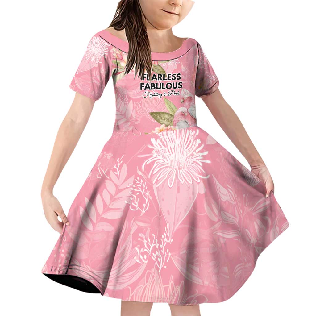 Personalised Galah Cockatoo Fighting in Pink Family Matching Off Shoulder Short Dress and Hawaiian Shirt Australian Breast Cancer Spirit - Vibe Hoodie