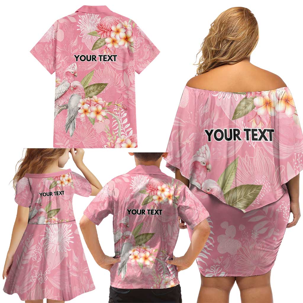 Personalised Galah Cockatoo Fighting in Pink Family Matching Off Shoulder Short Dress and Hawaiian Shirt Australian Breast Cancer Spirit - Vibe Hoodie