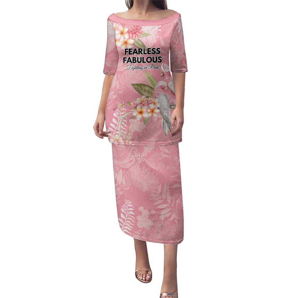 Personalised Galah Cockatoo Fighting in Pink Family Matching Puletasi and Hawaiian Shirt Australian Breast Cancer Spirit - Vibe Hoodie