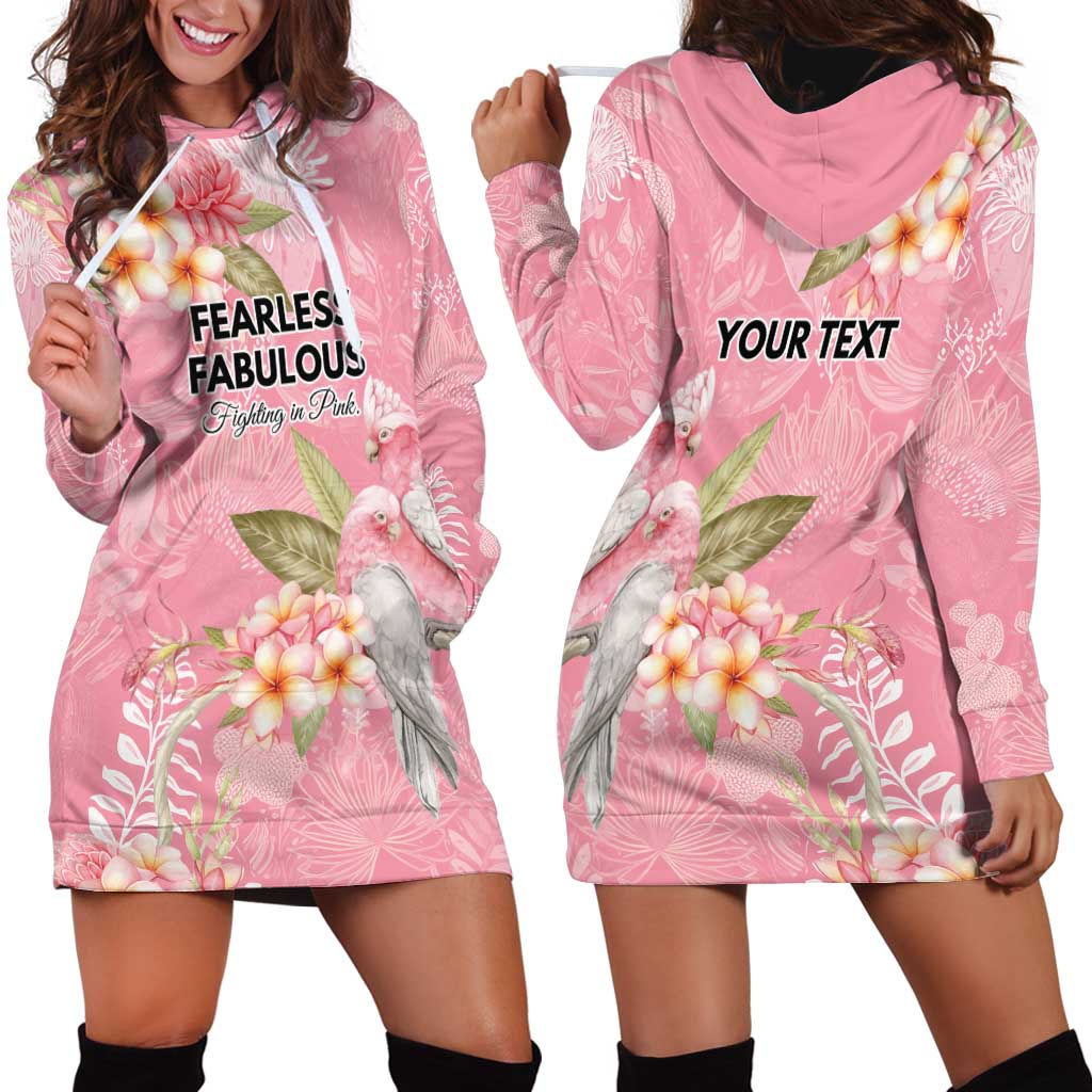 Personalised Galah Cockatoo Fighting in Pink Hoodie Dress Australian Breast Cancer Spirit - Vibe Hoodie