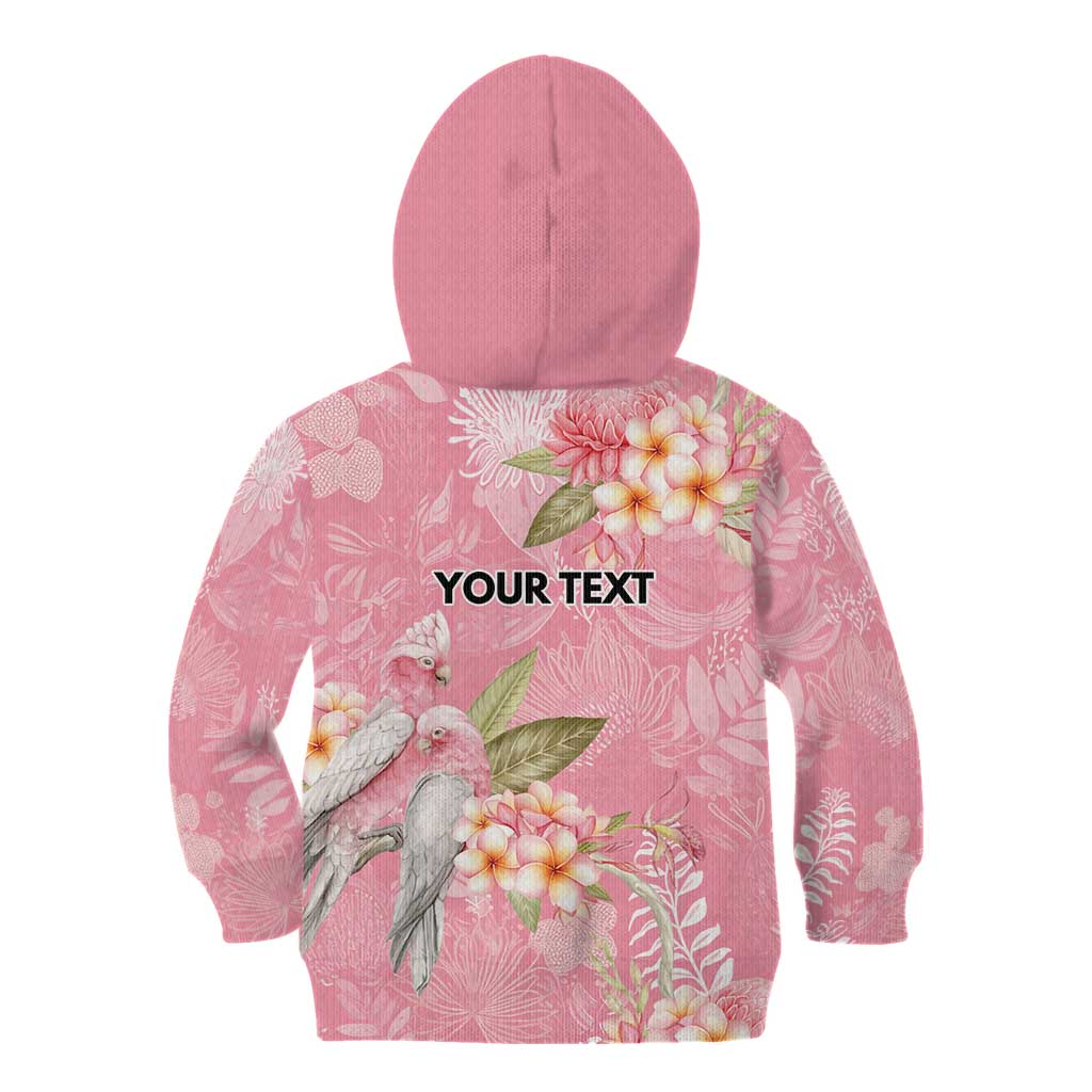 Personalised Galah Cockatoo Fighting in Pink Kid Hoodie Australian Breast Cancer Spirit - Vibe Hoodie