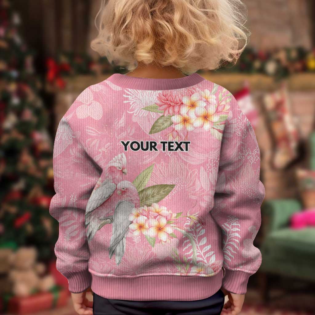 Personalised Galah Cockatoo Fighting in Pink Kid Ugly Christmas Sweater Australian Breast Cancer Spirit - Vibe Hoodie