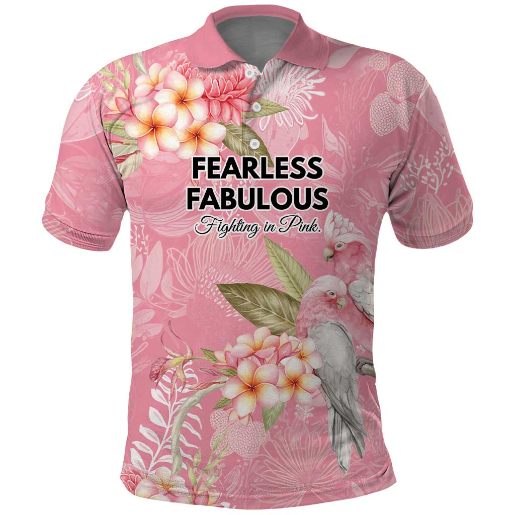 Personalised Galah Cockatoo Fighting in Pink Polo Shirt Australian Breast Cancer Spirit - Vibe Hoodie