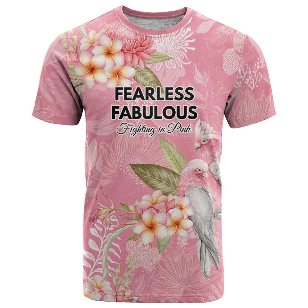 Personalised Galah Cockatoo Fighting in Pink T Shirt Australian Breast Cancer Spirit - Vibe Hoodie