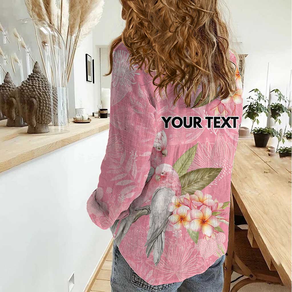 Personalised Galah Cockatoo Fighting in Pink Women Casual Shirt Australian Breast Cancer Spirit - Vibe Hoodie