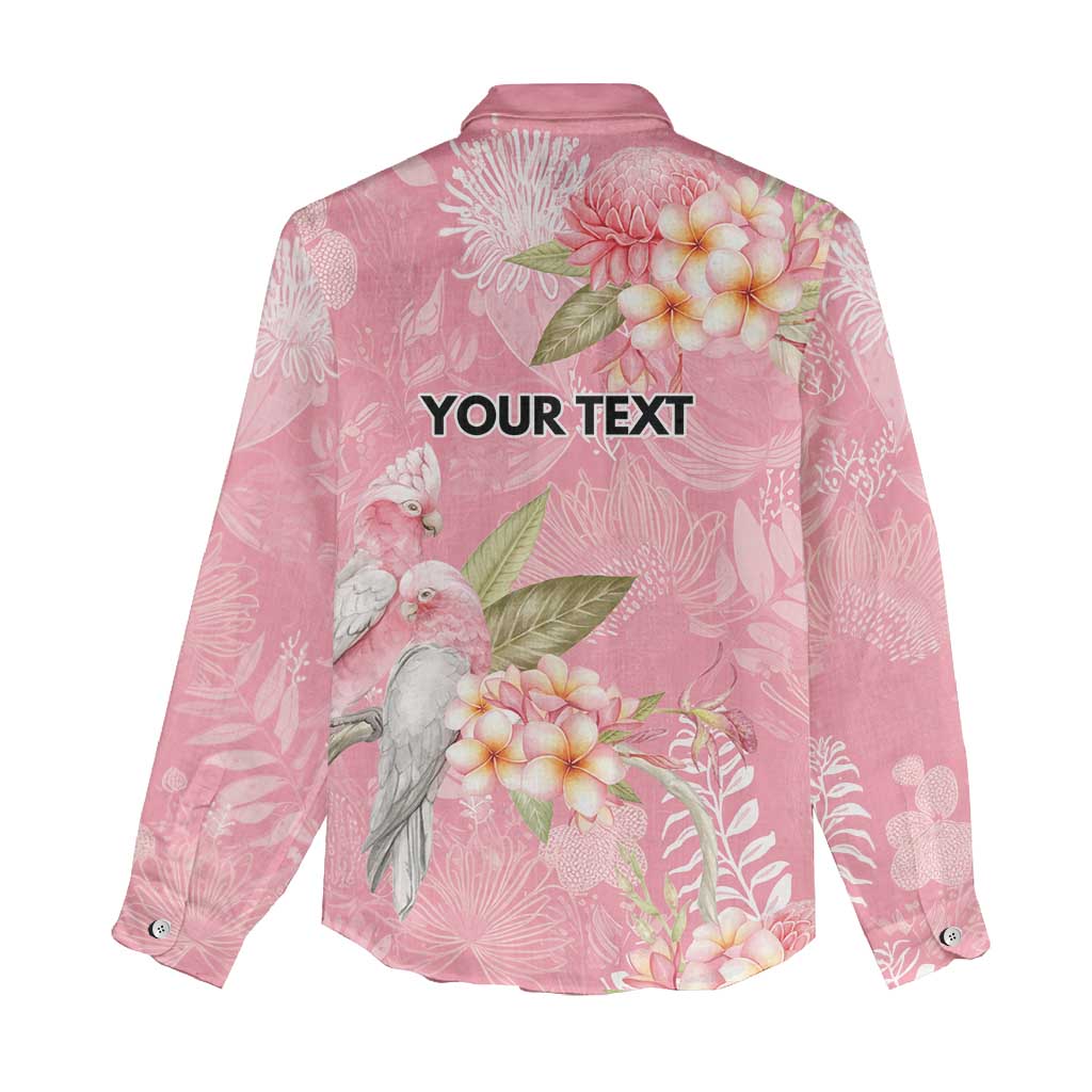 Personalised Galah Cockatoo Fighting in Pink Women Casual Shirt Australian Breast Cancer Spirit - Vibe Hoodie