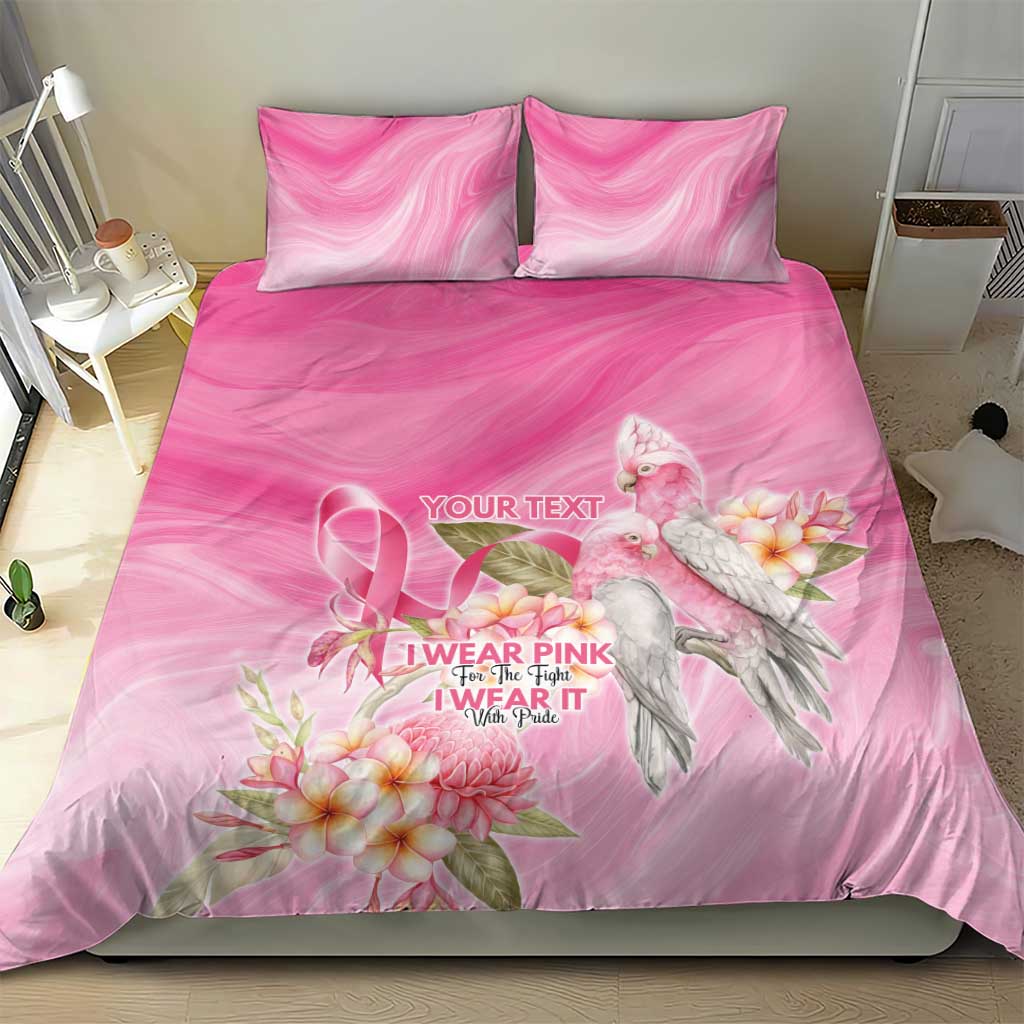 Personalised I Wear Pink For The Fight Bedding Set Australian Breast Cancer Spirit - Vibe Hoodie