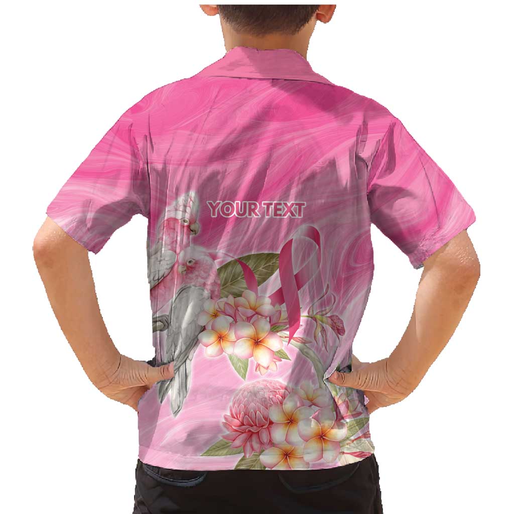 Personalised I Wear Pink For The Fight Family Matching Mermaid Dress and Hawaiian Shirt Australian Breast Cancer Spirit - Vibe Hoodie