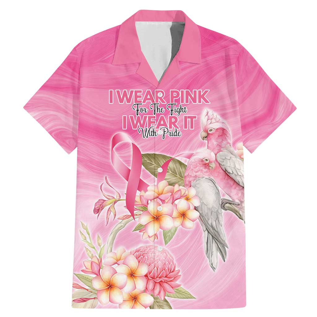 Personalised I Wear Pink For The Fight Family Matching Mermaid Dress and Hawaiian Shirt Australian Breast Cancer Spirit - Vibe Hoodie