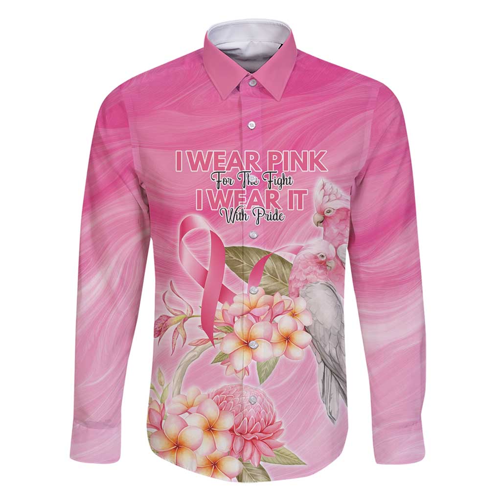 Personalised I Wear Pink For The Fight Family Matching Mermaid Dress and Hawaiian Shirt Australian Breast Cancer Spirit - Vibe Hoodie