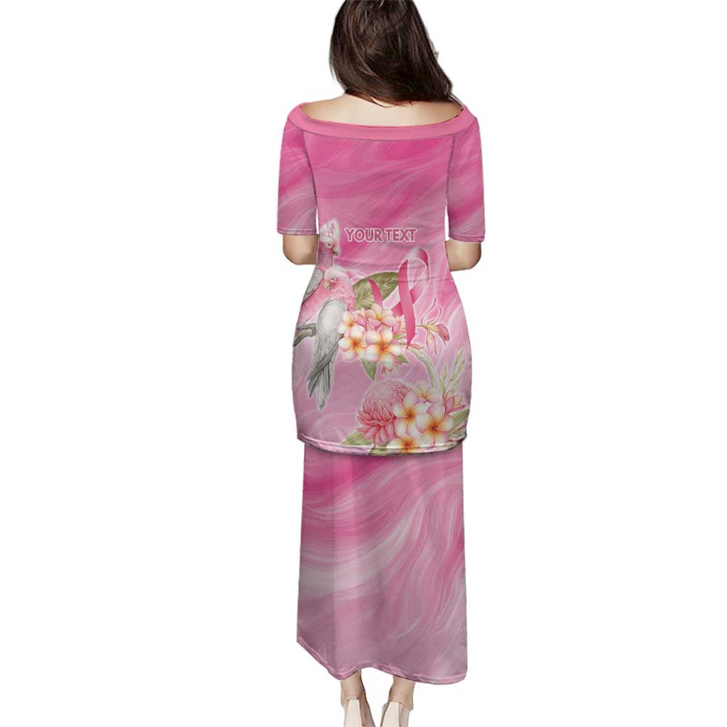 Personalised I Wear Pink For The Fight Family Matching Puletasi and Hawaiian Shirt Australian Breast Cancer Spirit - Vibe Hoodie